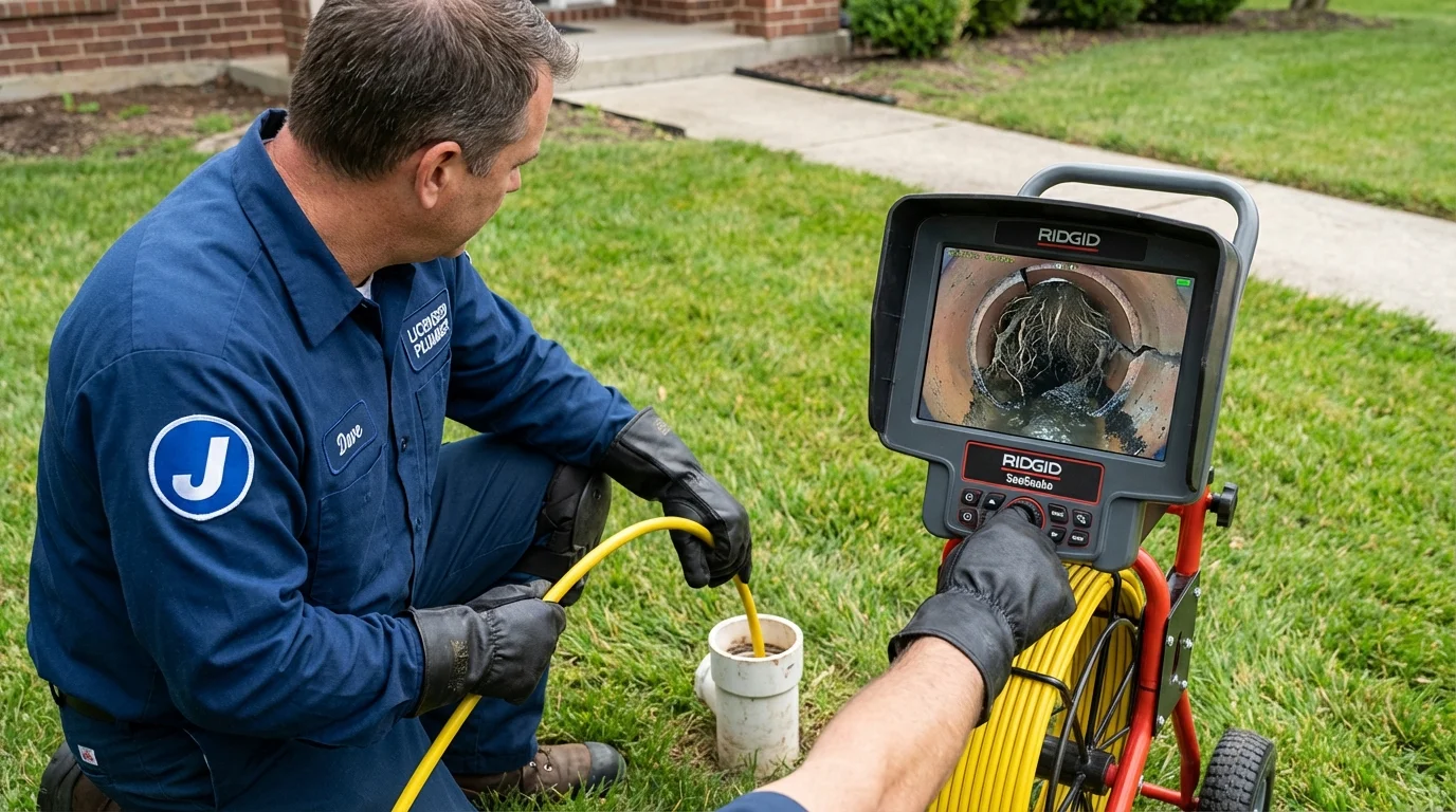 Sewer camera inspection being performed by Johns Plumbing LLC in Osprey